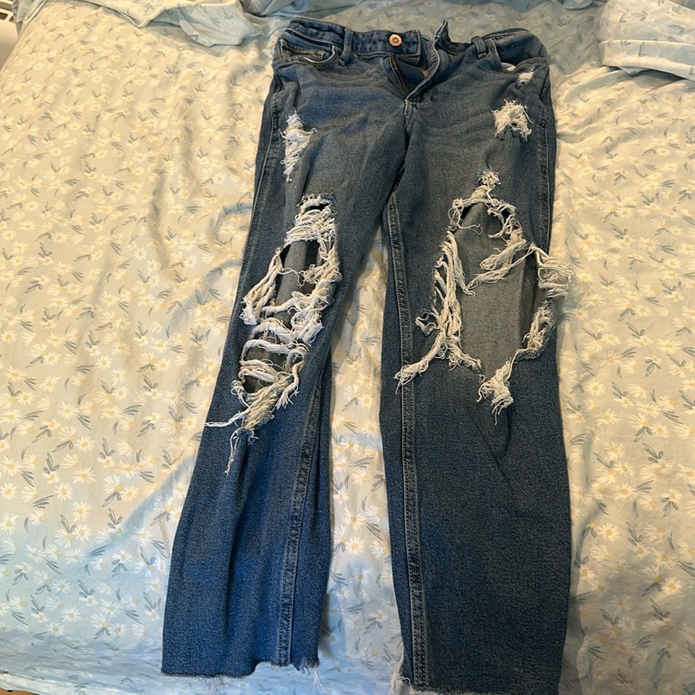 Curvy high rise mom jeans Hollister